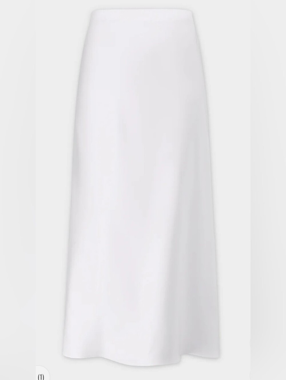 White Midi Slip Skirt
